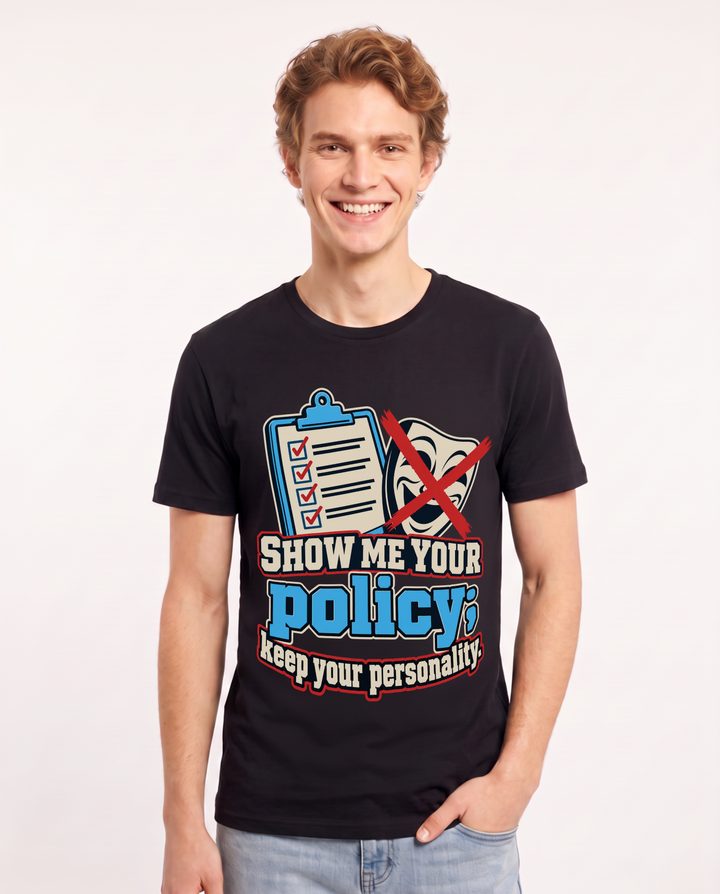 Political Statement Black T-Shirt for Men – Everyday Expression Graphic Tee product image 3