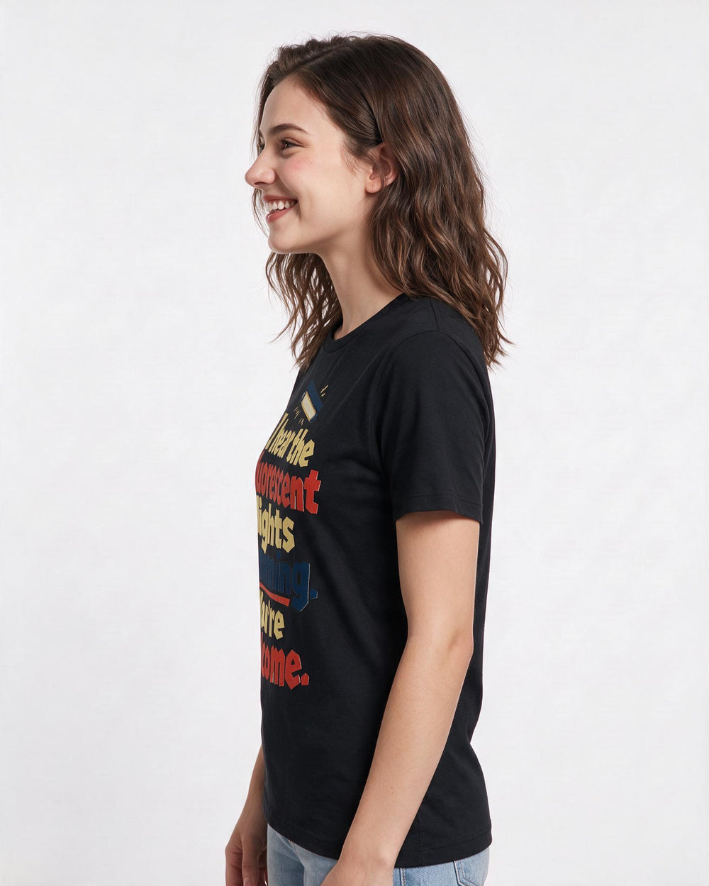 Neurodiversity Black T-Shirt for Women – Everyday Expression Graphic Tee product image 2