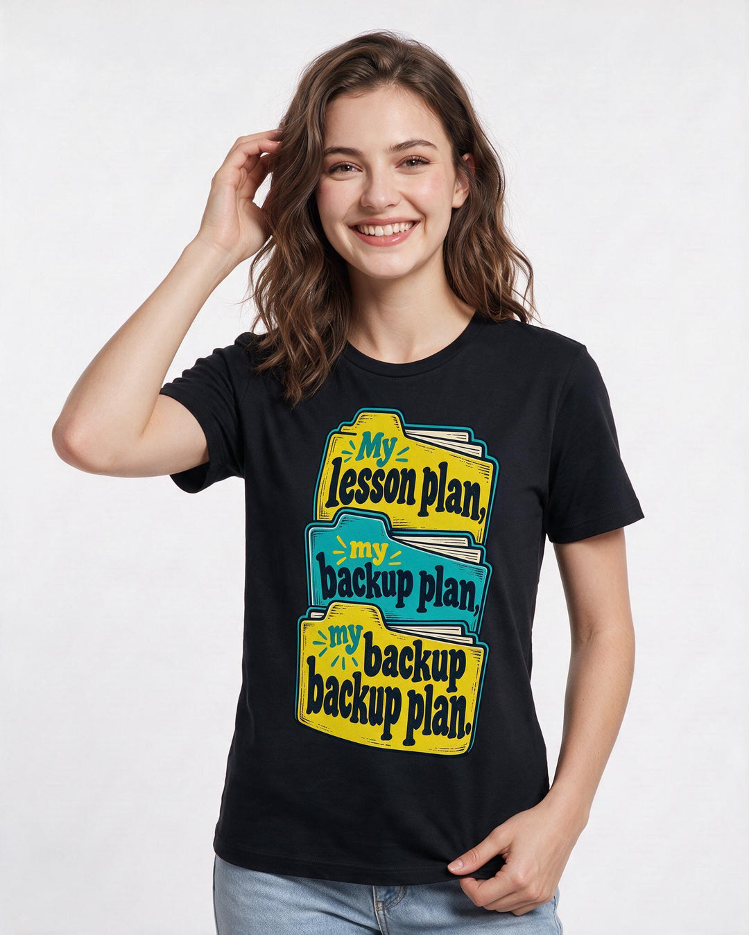 Teacher Black T-Shirt for Women – Everyday Expression Graphic Tee product image 1