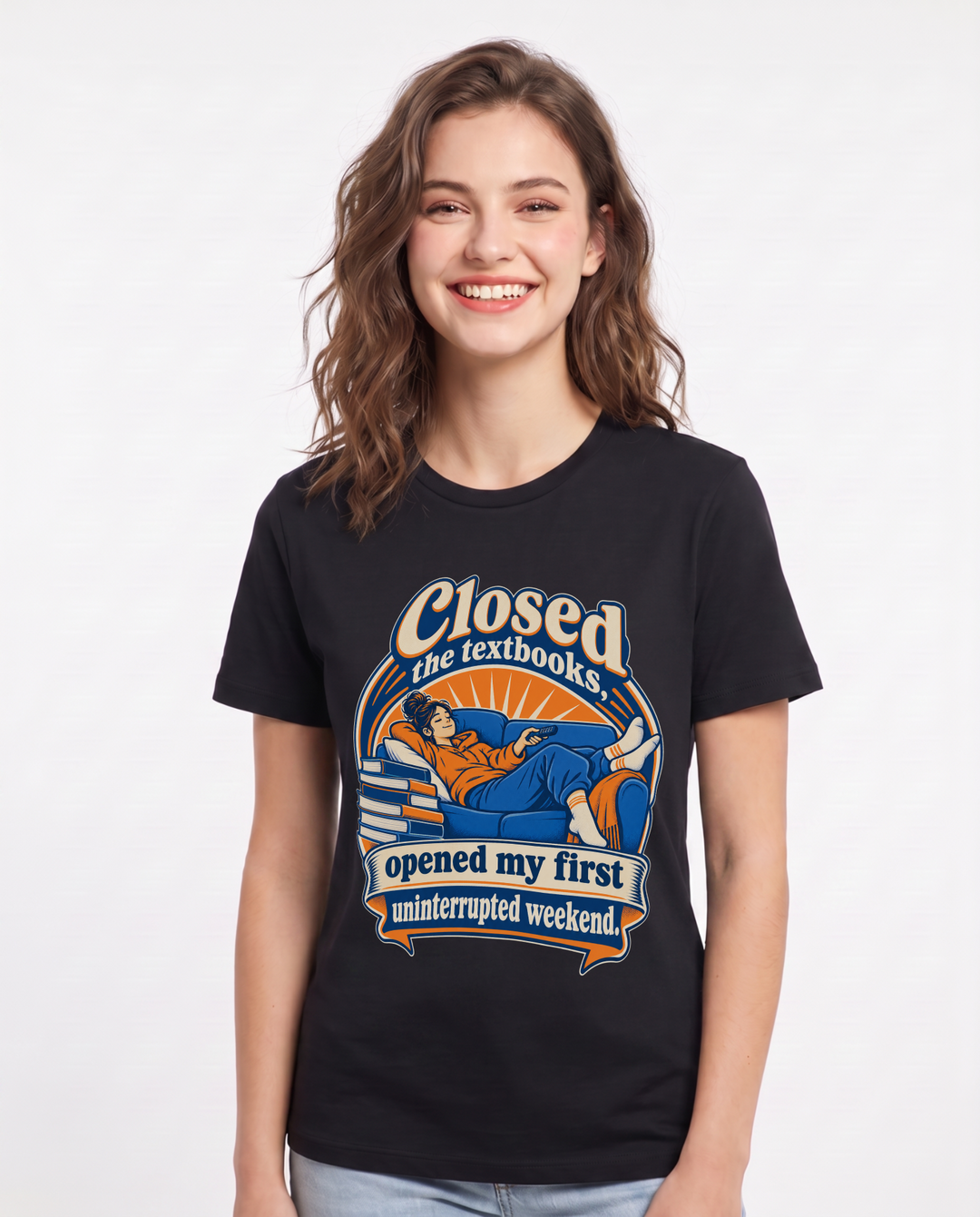 Graduation Black T-Shirt for Women – Everyday Expression Graphic Tee product image 3