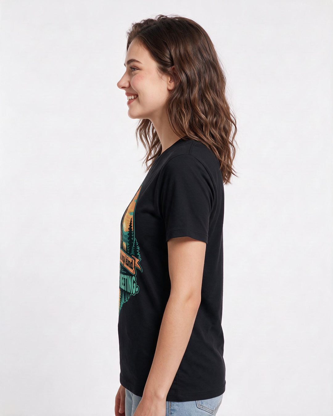 Hunting Black T-Shirt for Women – Everyday Expression Graphic Tee product image 2