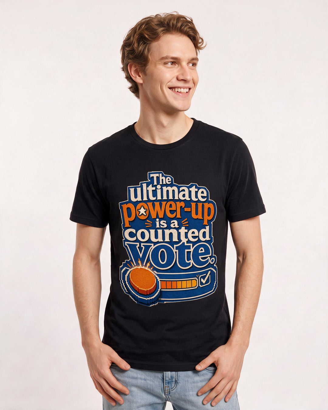 Political Statement Black T-Shirt for Men – Everyday Expression Graphic Tee product image 3
