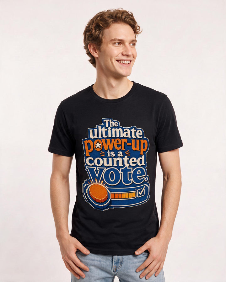 Political Statement Black T-Shirt for Men – Everyday Expression Graphic Tee product image 3