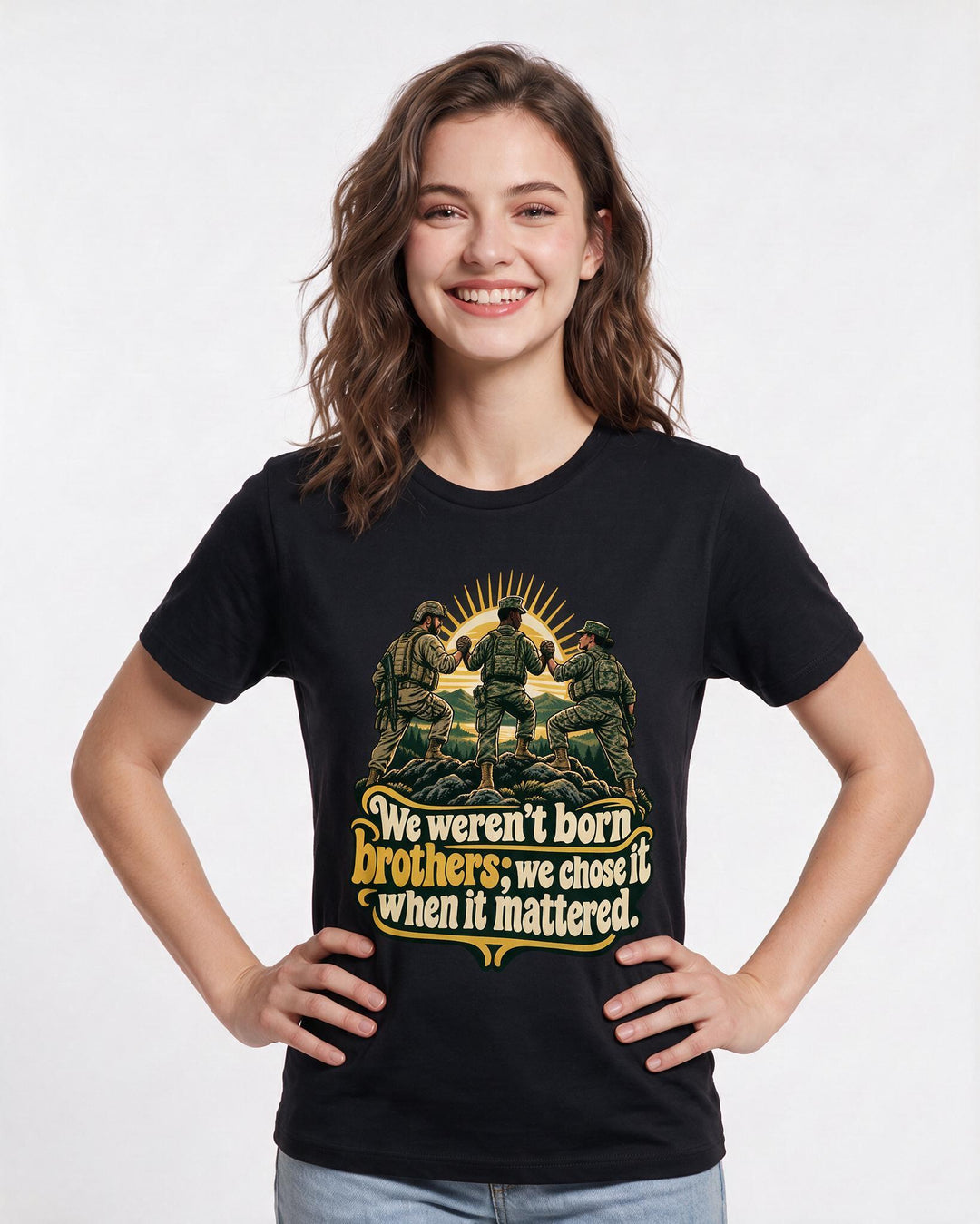 Veteran Black T-Shirt for Women – Everyday Expression Graphic Tee product image 1