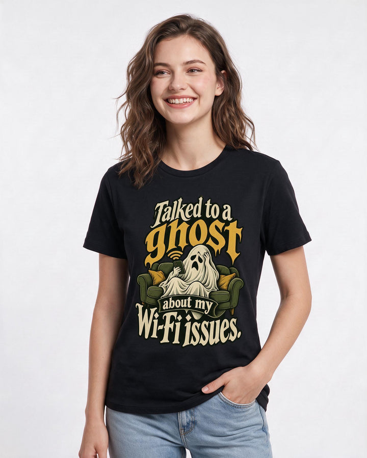 Halloween Black T-Shirt for Women – Halloween Theme Graphic Tee product image 1