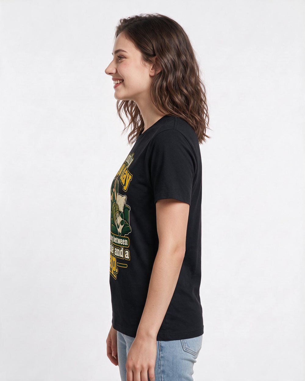 Beer Black T-Shirt for Women – Everyday Expression Graphic Tee product image 2