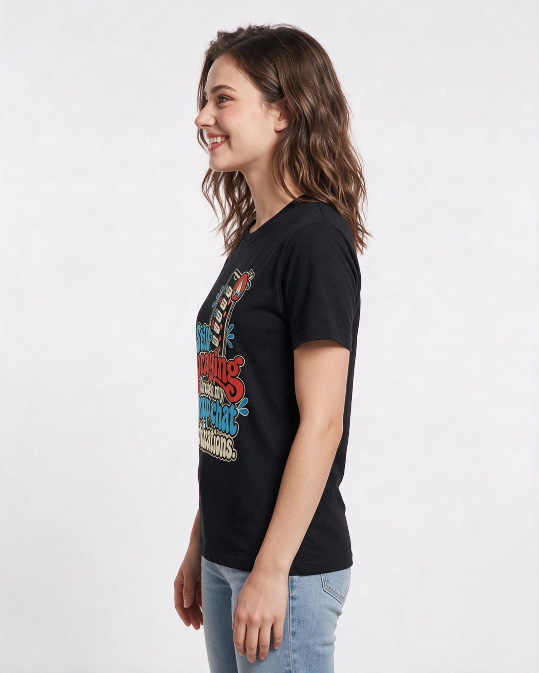 Christian Faith Black T-Shirt for Women – Everyday Expression Graphic Tee product image 2