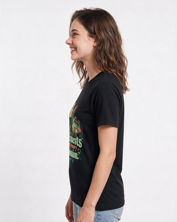 Gaming Black T-Shirt for Women – Game Night Graphic Tee product image 2