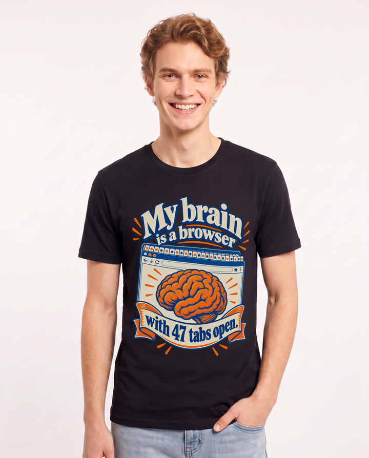 Meme Black T-Shirt for Men – Everyday Expression Graphic Tee product image 3
