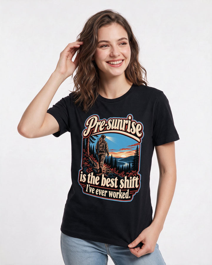Hunting Black T-Shirt for Women – Everyday Expression Graphic Tee product image 1