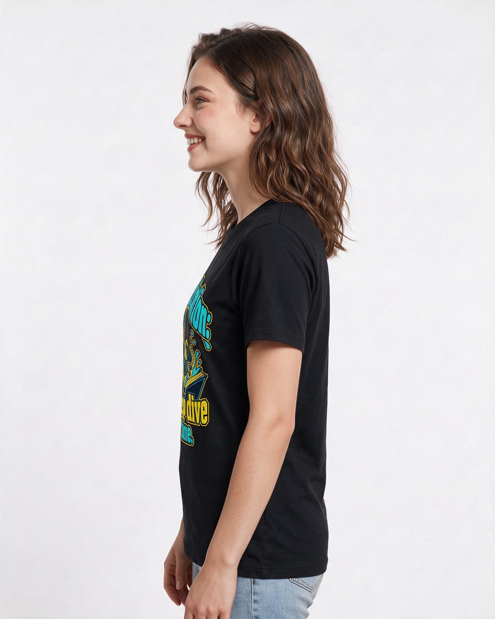 Neurodiversity Black T-Shirt for Women – Everyday Expression Graphic Tee product image 2