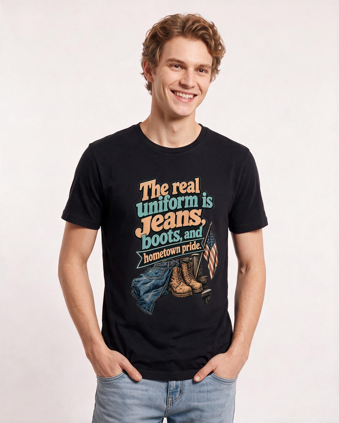Patriotic Black T-Shirt for Men – Everyday Expression Graphic Tee product image 3