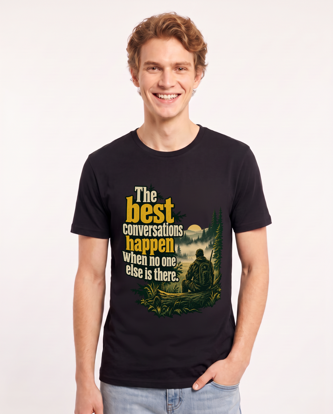 Hunting Black T-Shirt for Men – Everyday Expression Graphic Tee product image 3