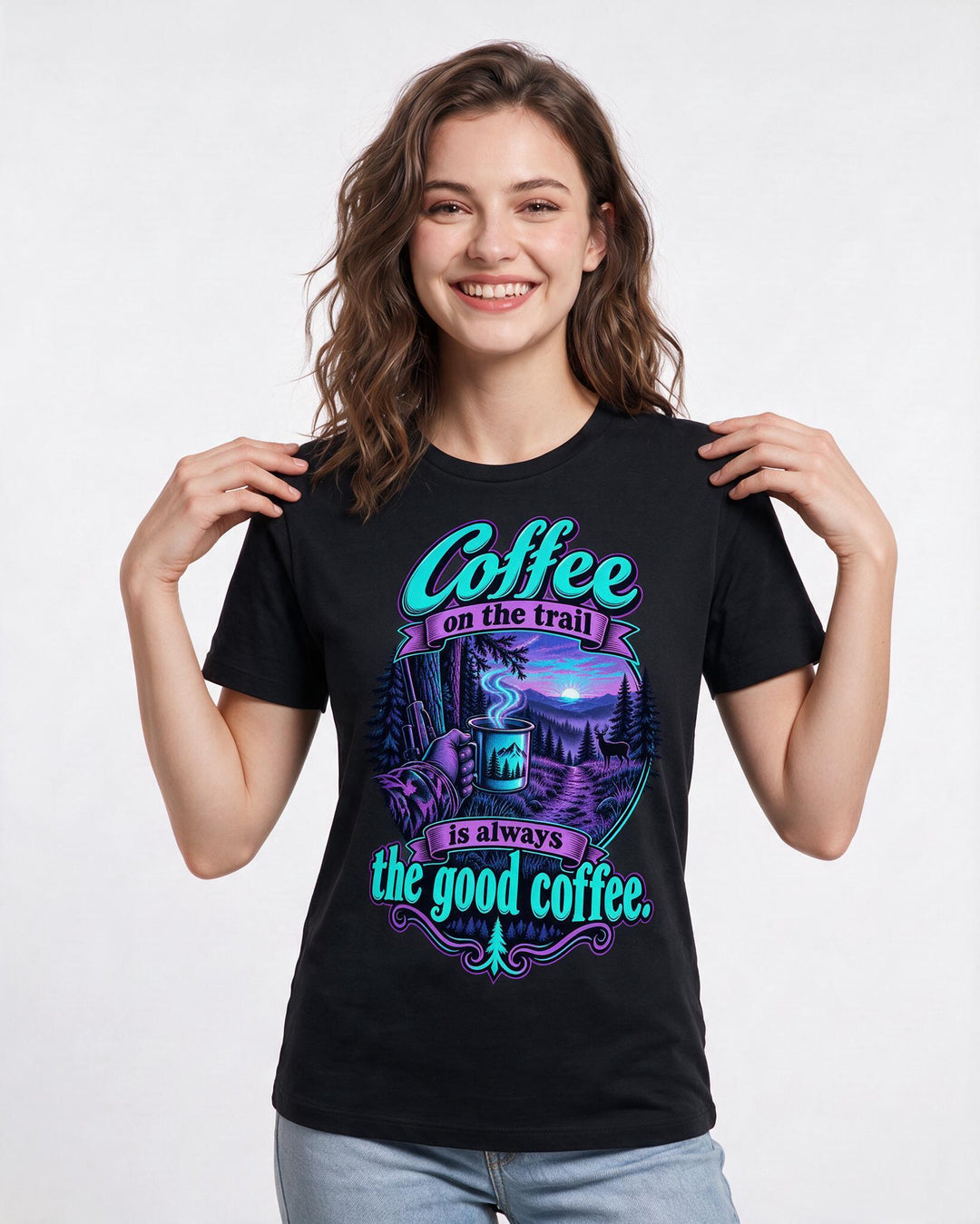 Hunting Black T-Shirt for Women – Everyday Expression Graphic Tee product image 1