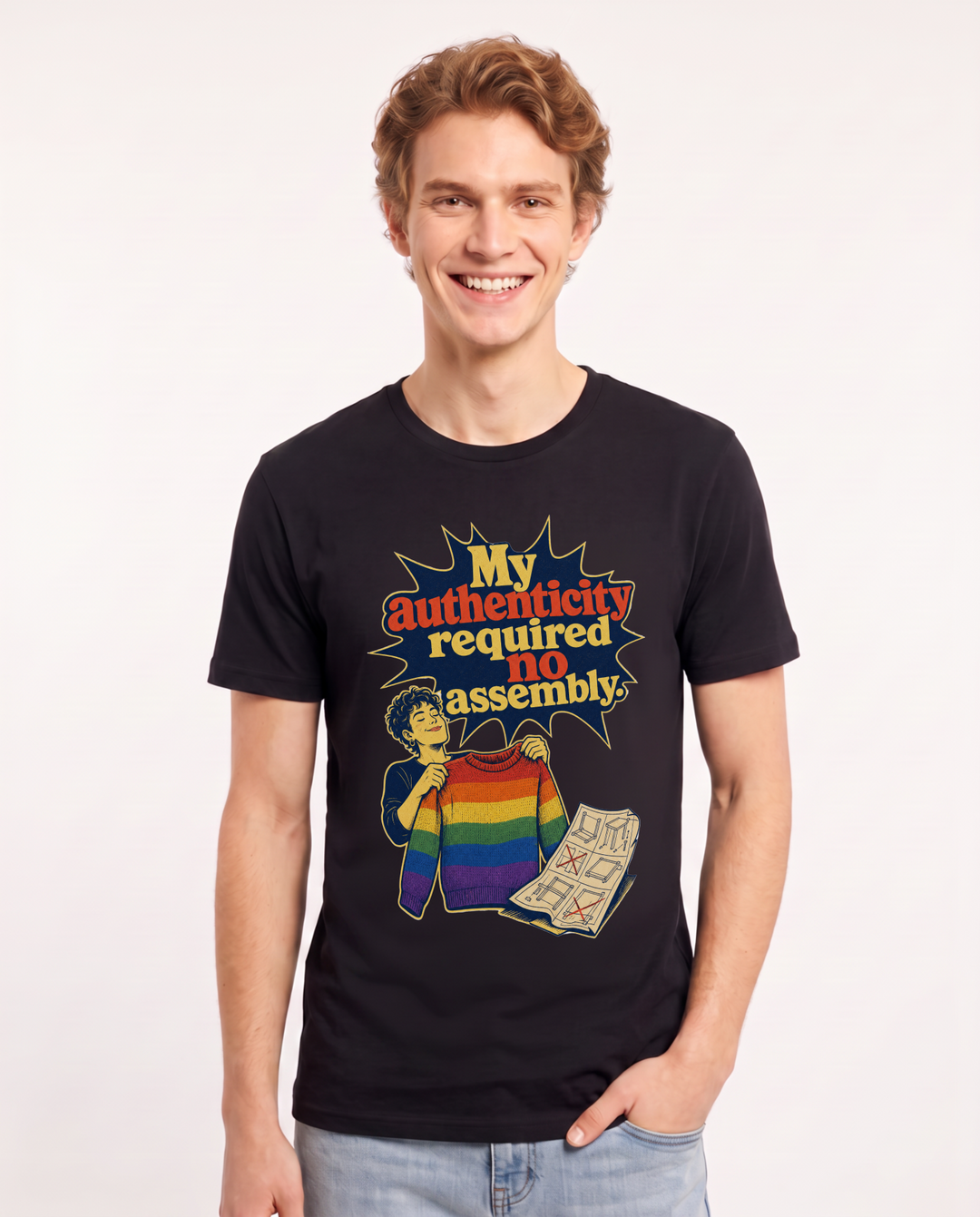Pride Black T-Shirt for Men – Everyday Expression Graphic Tee product image 1