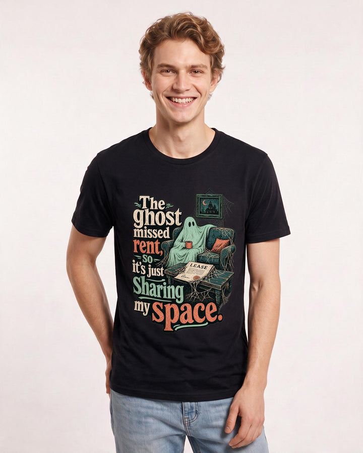 Halloween Black T-Shirt for Men – Halloween Theme Graphic Tee product image 1