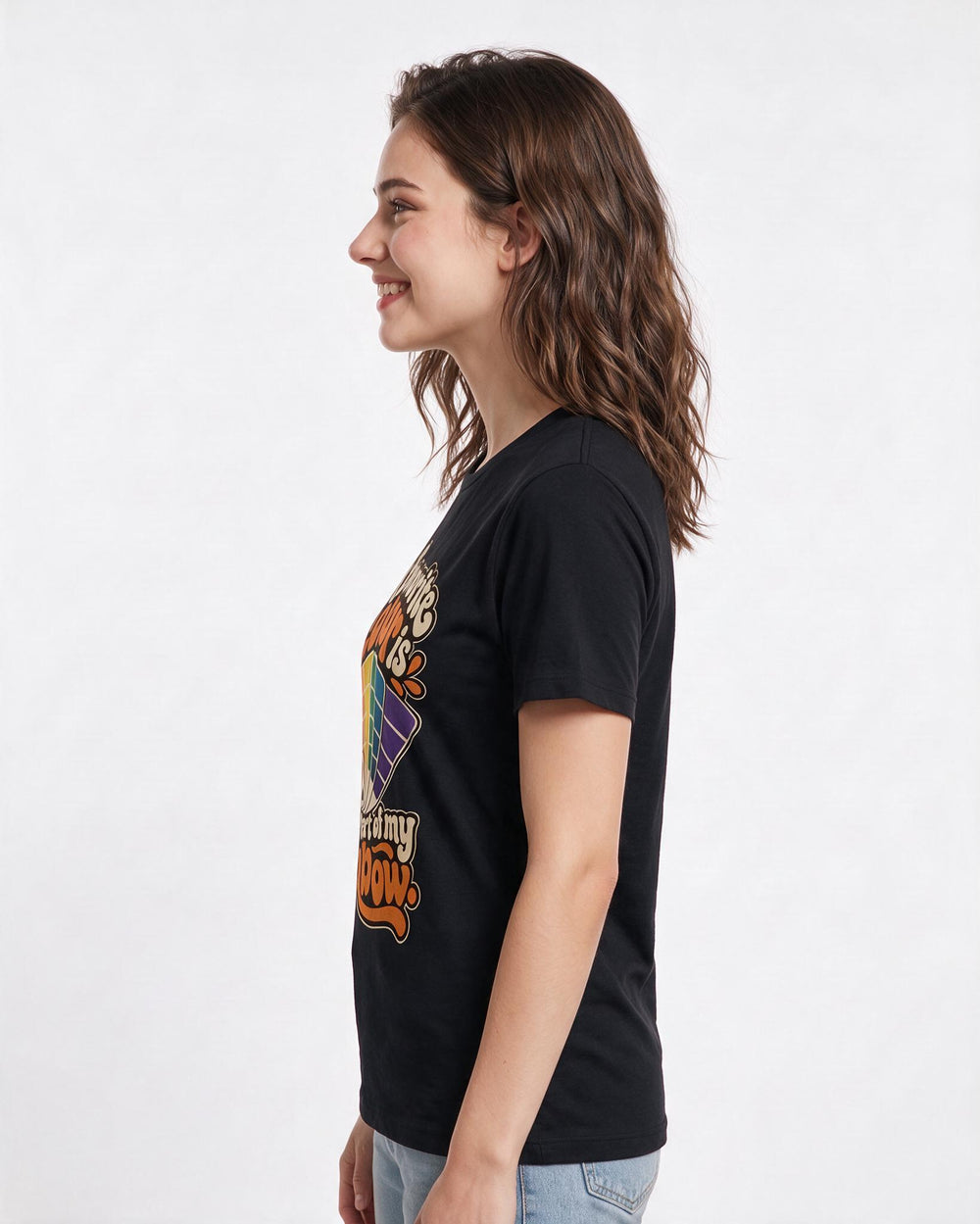 Pride Black T-Shirt for Women – Everyday Expression Graphic Tee product image 2
