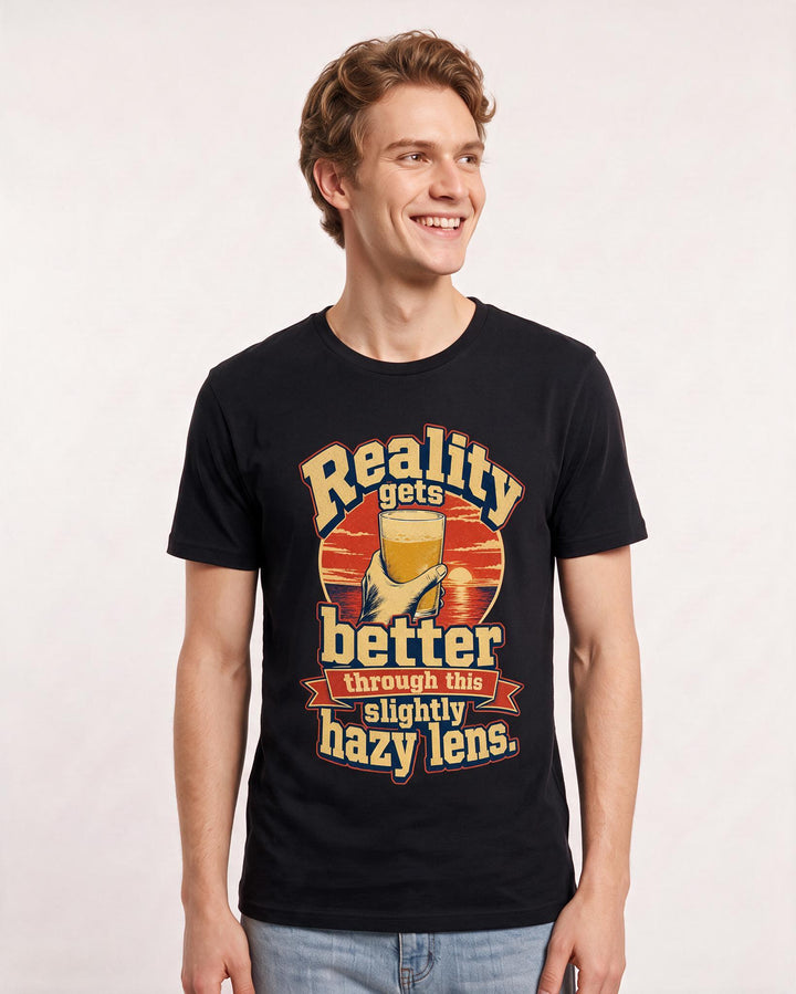 Beer Black T-Shirt for Men – Everyday Expression Graphic Tee product image 1