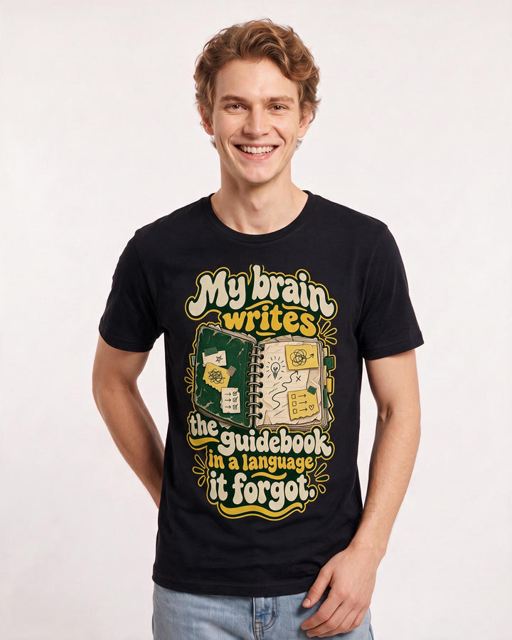 Neurodiversity Black T-Shirt for Men – Everyday Expression Graphic Tee product image 1
