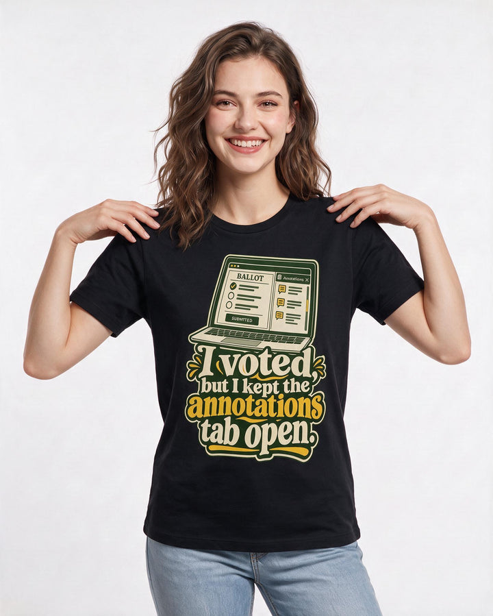 Political Statement Black T-Shirt for Women – Everyday Expression Graphic Tee product image 1