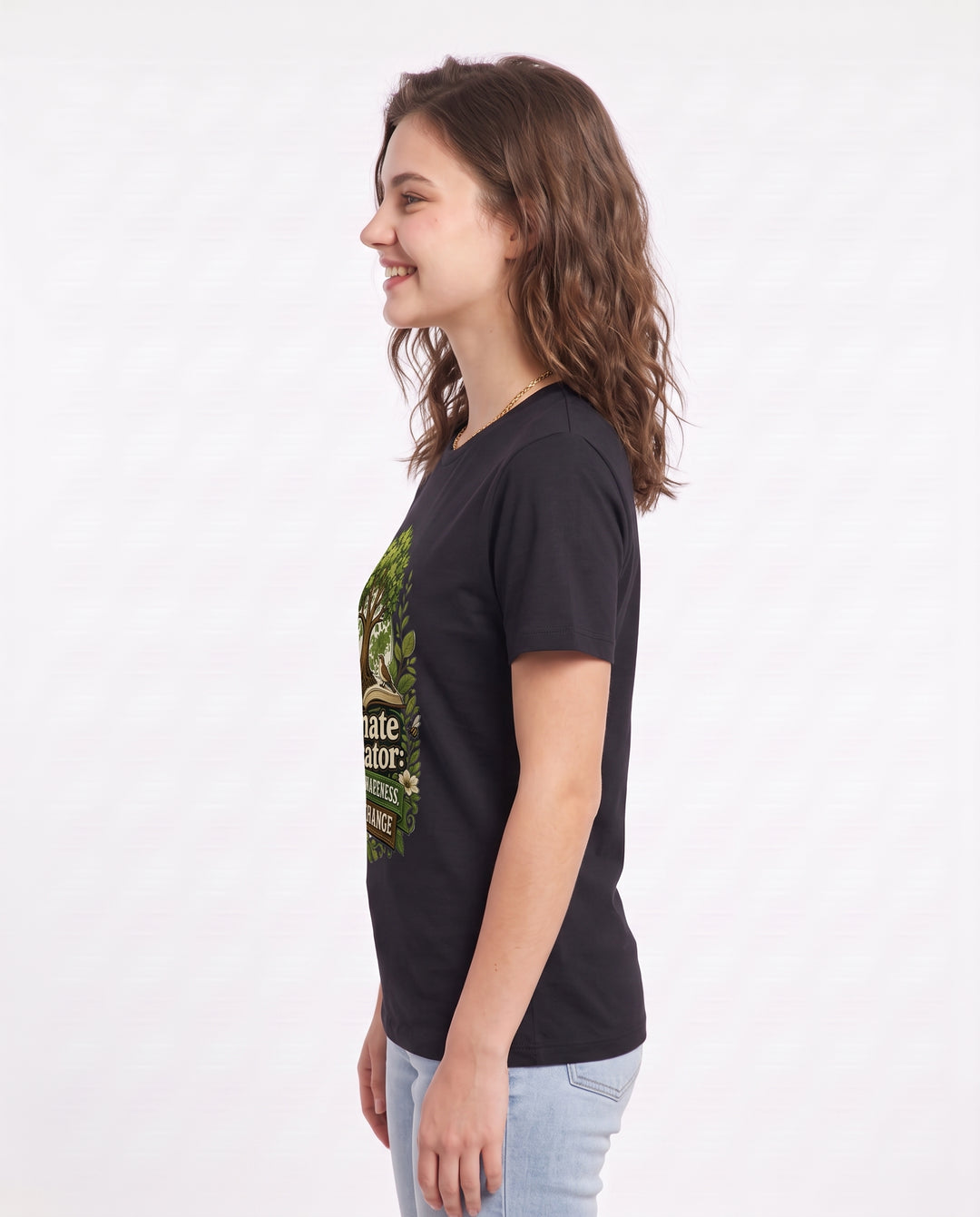 Climate Educator: Spreading Awareness, Making Change Women's Black T-Shirt product image 3