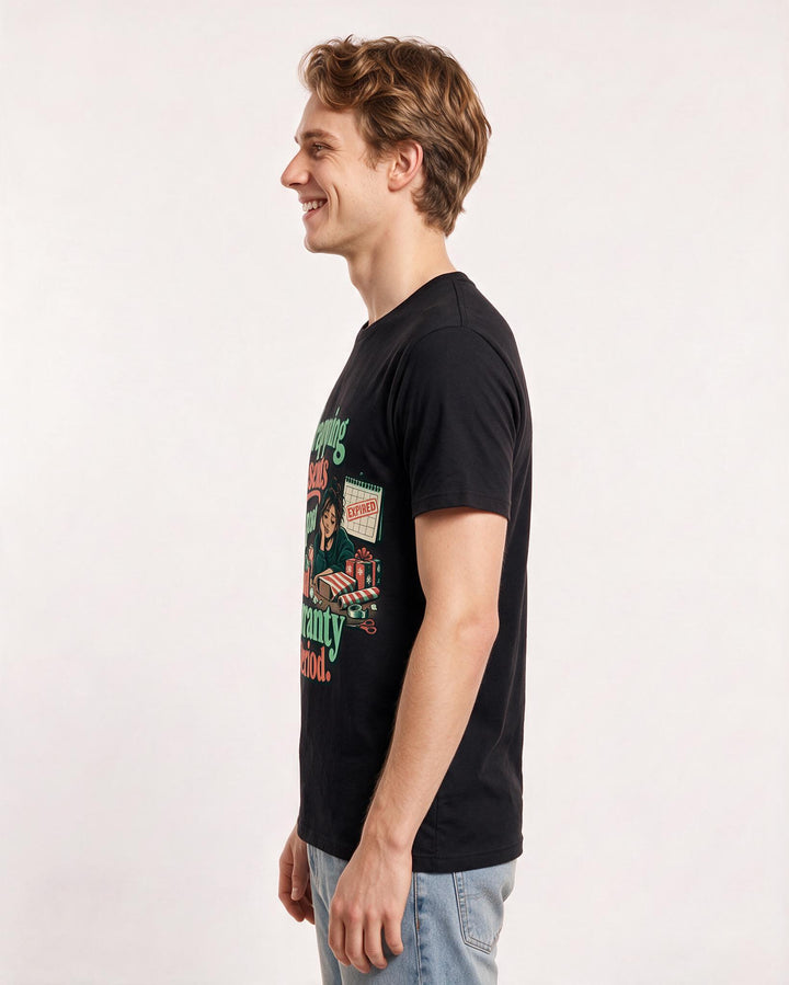 Christmas Black T-Shirt for Men – Holiday Theme Graphic Tee product image 2