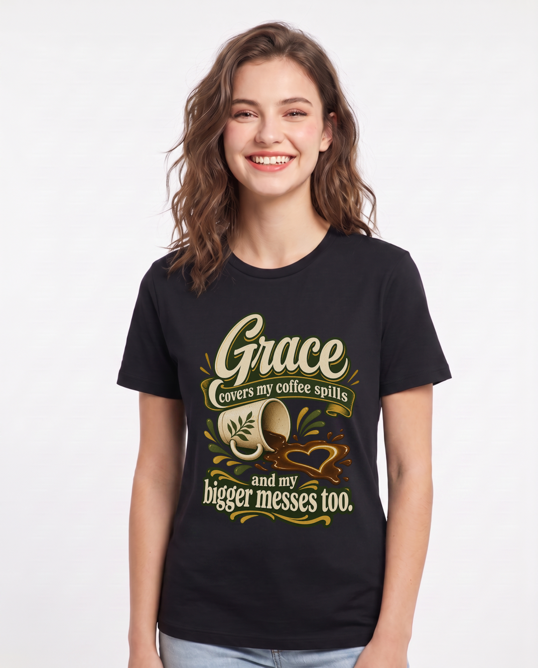 Christian Faith Black T-Shirt for Women – Everyday Expression Graphic Tee product image 3