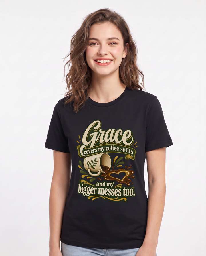 Christian Faith Black T-Shirt for Women – Everyday Expression Graphic Tee product image 3