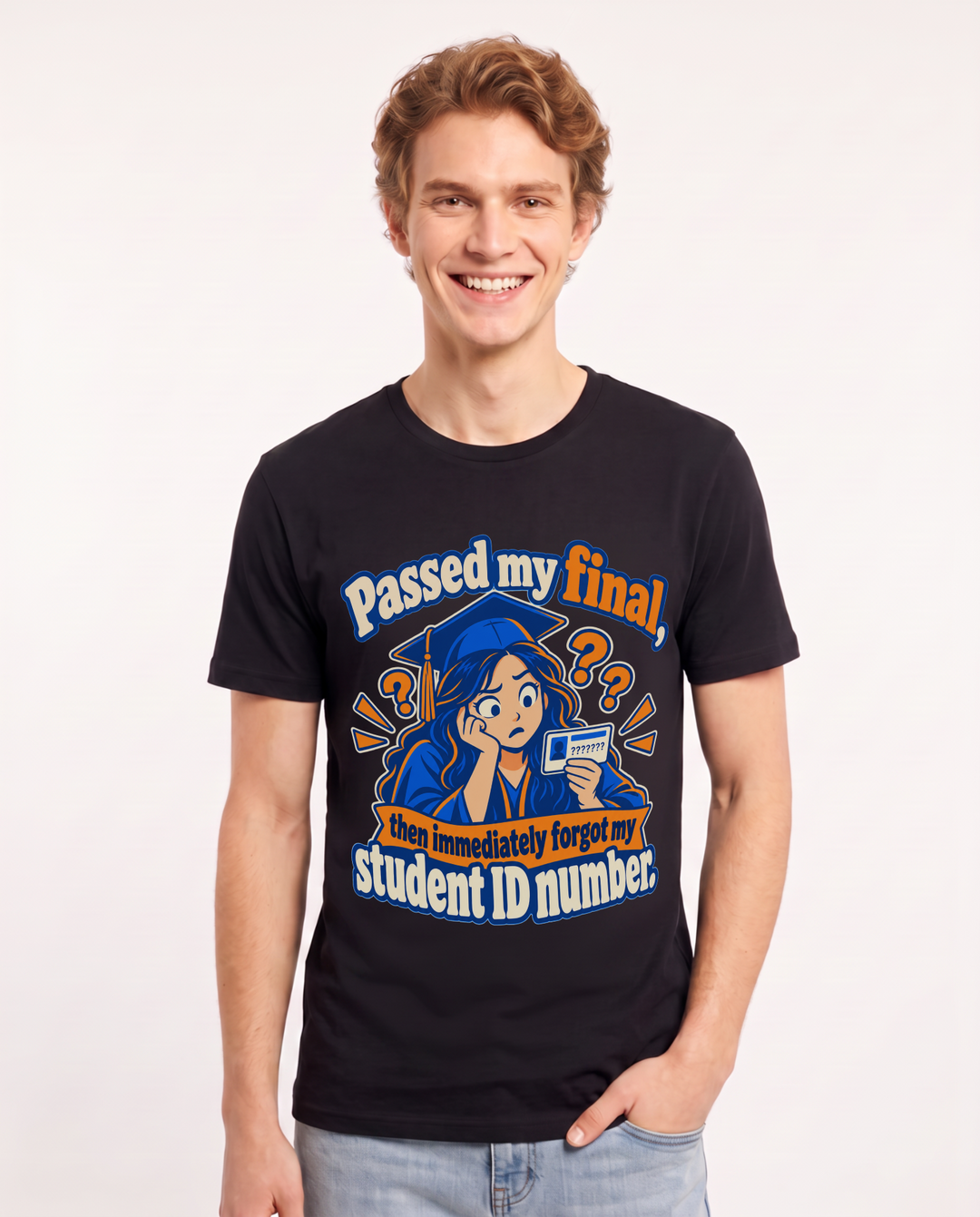 Graduation Black T-Shirt for Men – Everyday Expression Graphic Tee product image 3