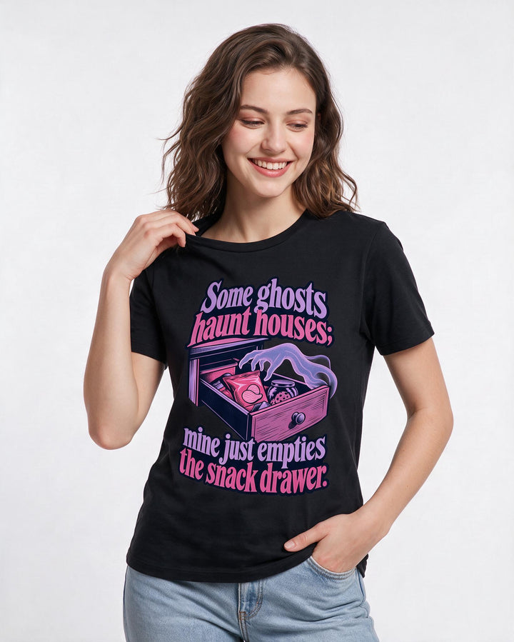 Halloween Black T-Shirt for Women – Halloween Theme Graphic Tee product image 1
