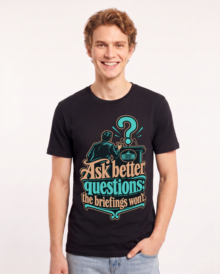 Political Statement Black T-Shirt for Men – Everyday Expression Graphic Tee product image 3