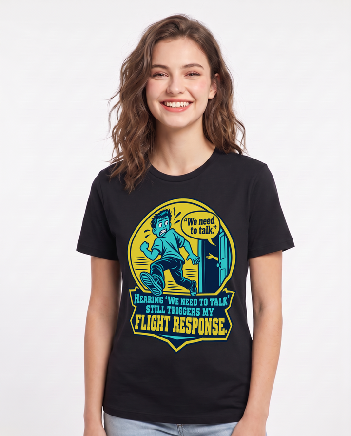 Meme Black T-Shirt for Women – Everyday Expression Graphic Tee product image 3