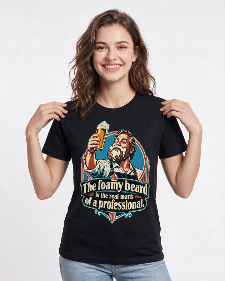 Beer Black T-Shirt for Women – Everyday Expression Graphic Tee product image 1