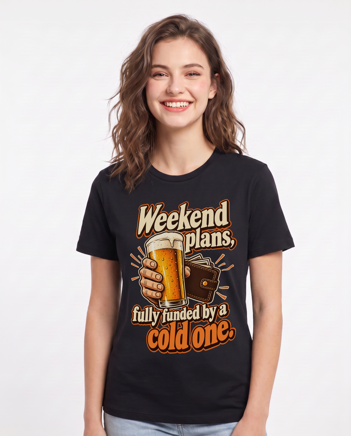 Beer Black T-Shirt for Women – Everyday Expression Graphic Tee product image 3
