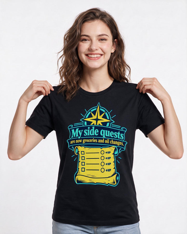 Gaming Black T-Shirt for Women – Game Night Graphic Tee product image 1