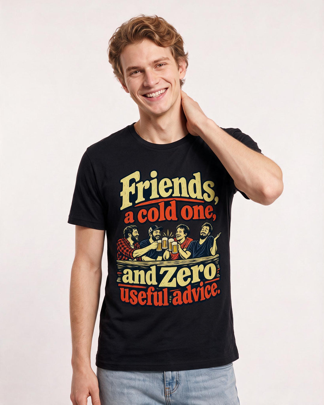 Beer Black T-Shirt for Men – Everyday Expression Graphic Tee product image 1