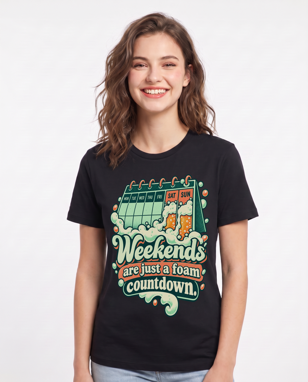 Beer Black T-Shirt for Women – Everyday Expression Graphic Tee product image 3