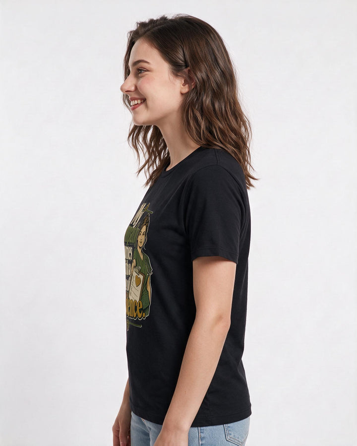 Nurse Women's Black T-Shirt – My empathy comes with a side of product image 2