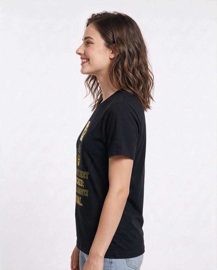 Graduation Black T-Shirt for Women – Everyday Expression Graphic Tee product image 2