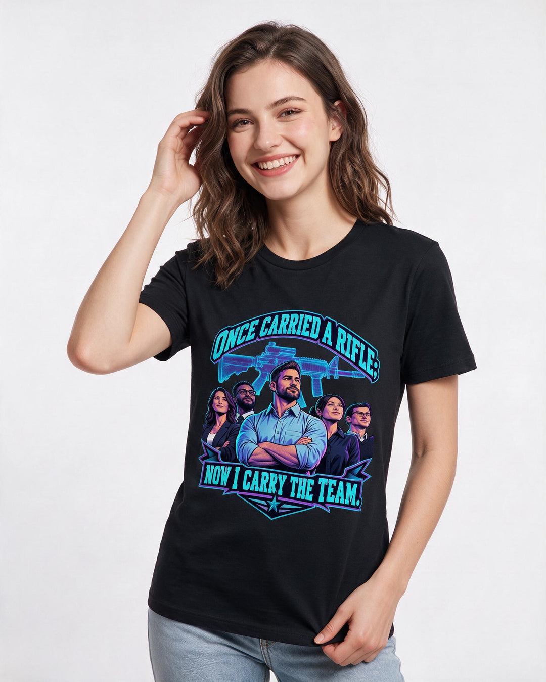 Veteran Black T-Shirt for Women – Everyday Expression Graphic Tee product image 1