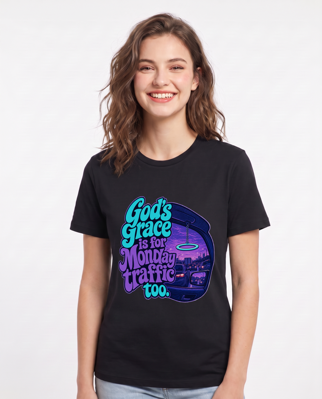 Christian Faith Black T-Shirt for Women – Everyday Expression Graphic Tee product image 3