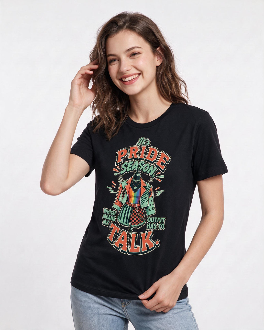 Pride Women's Black T-Shirt – It's pride season, which means my product image 3