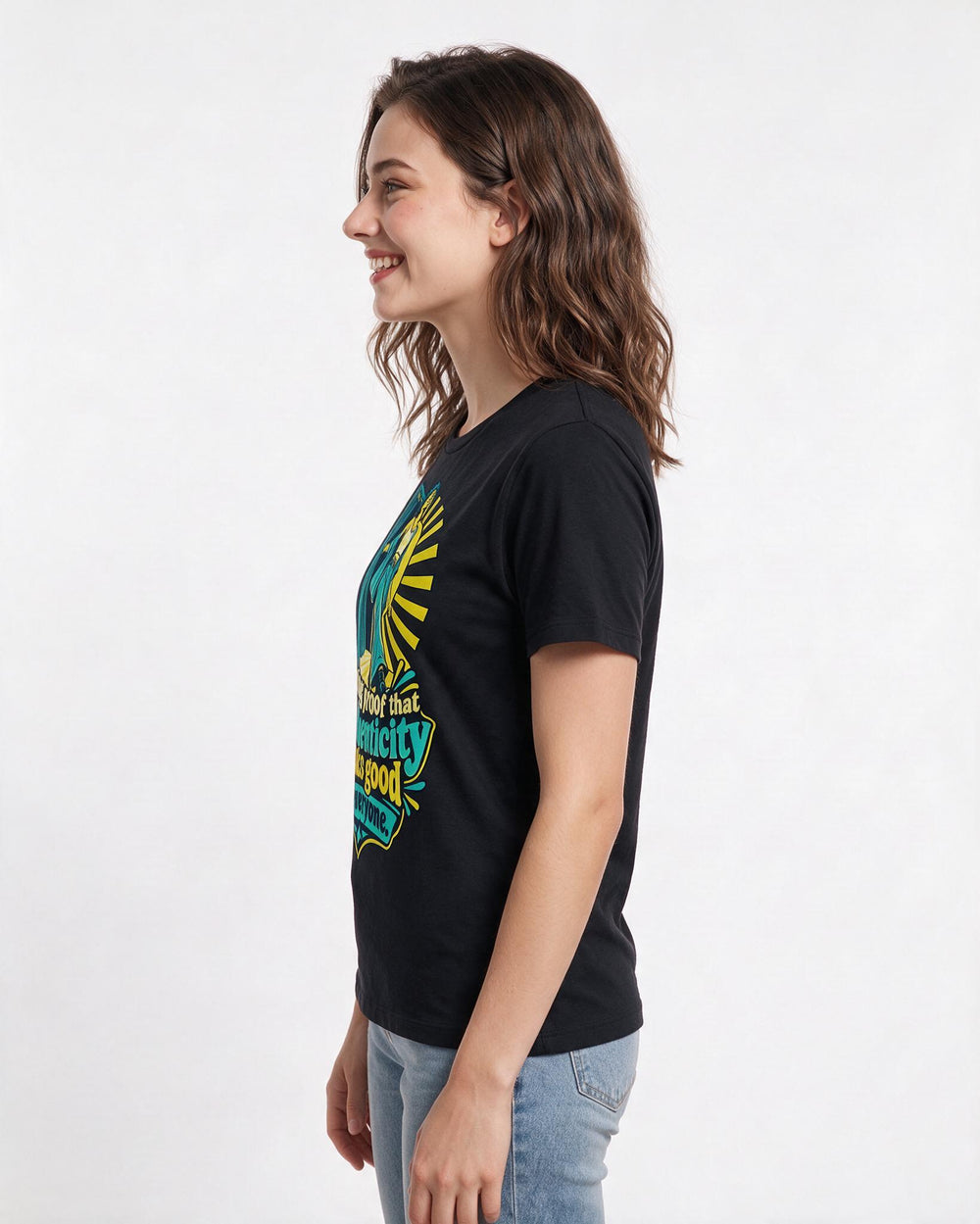 Pride Black T-Shirt for Women – Everyday Expression Graphic Tee product image 2