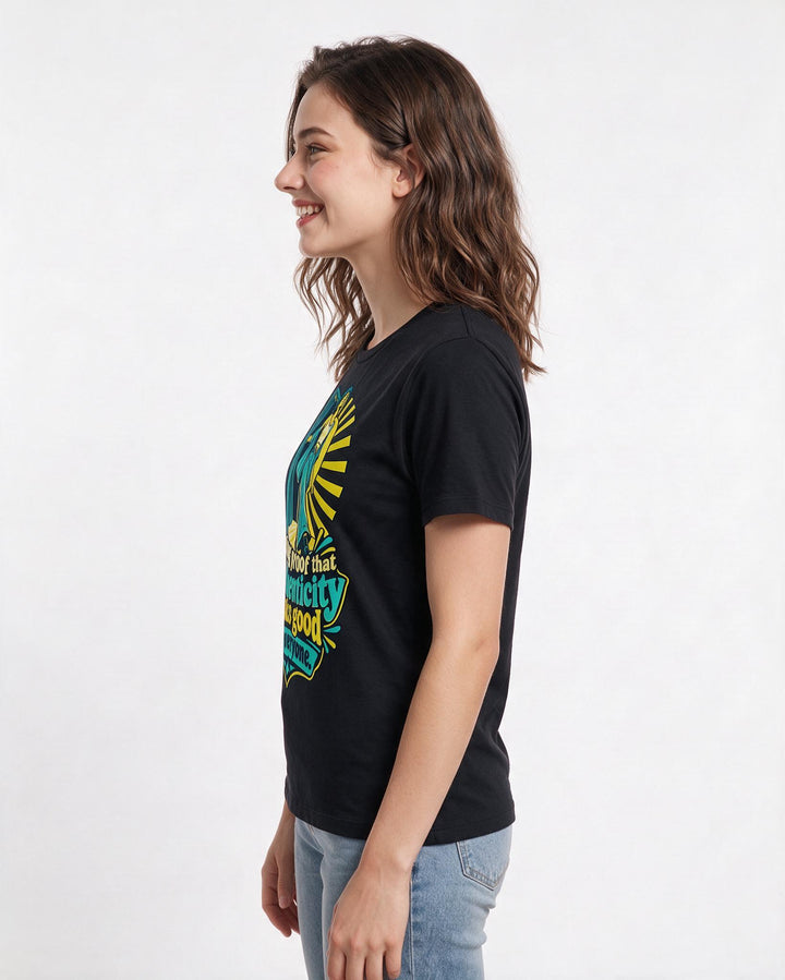 Pride Black T-Shirt for Women – Everyday Expression Graphic Tee product image 2