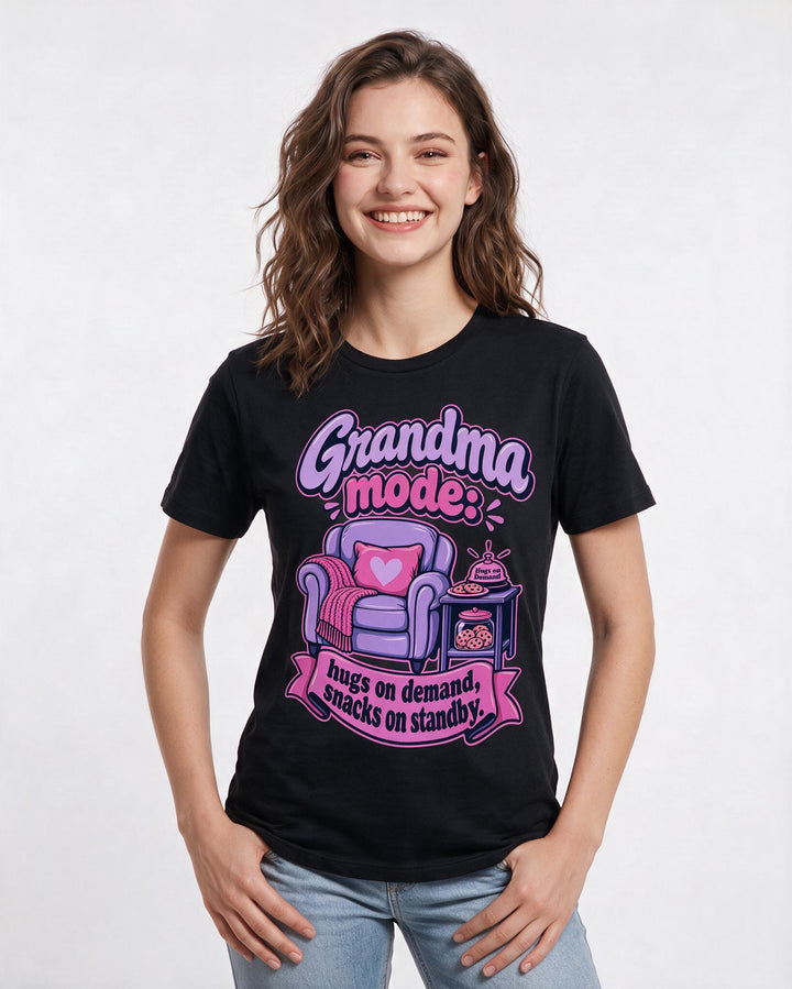 Grandparent Black T-Shirt for Women – Everyday Expression Graphic Tee product image 1