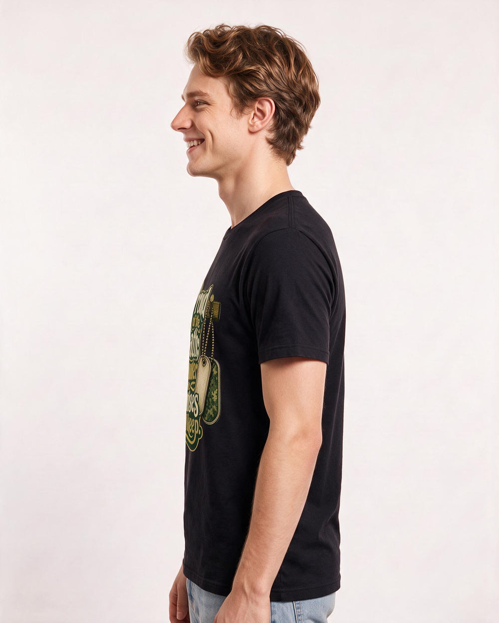 Veteran Men's Black T-Shirt – Proud of the oath; prouder of the promises I still keep. product image 2