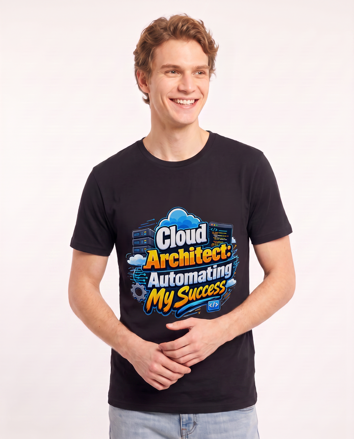 Cloud Architect: Automating My Success Men's Black T-Shirt product image 1