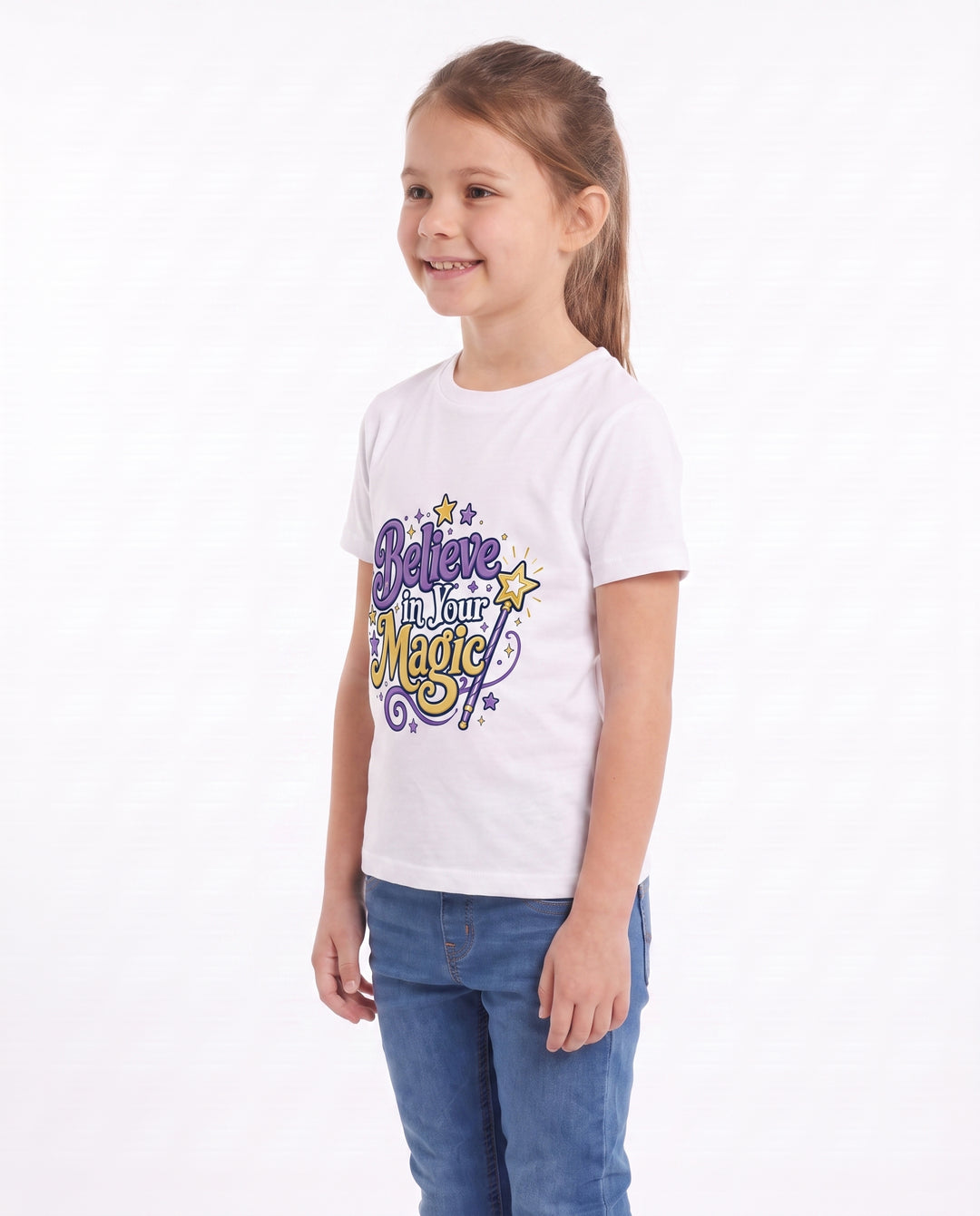 Believe In Your Magic White T-Shirt mockup 2