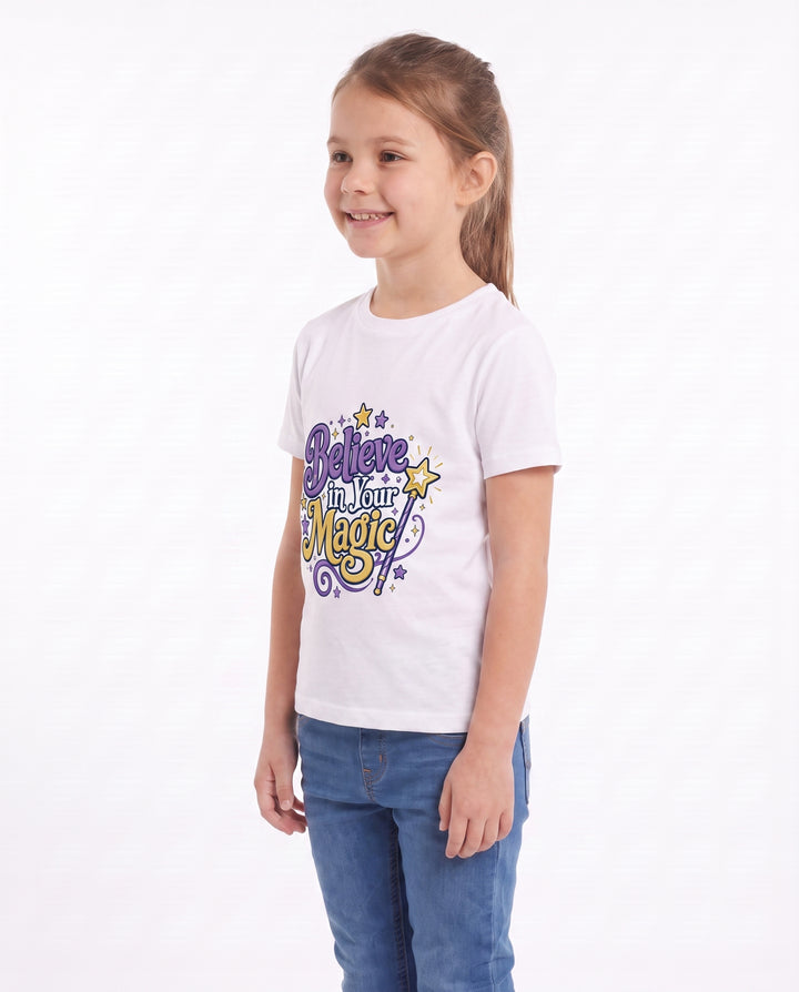 Believe In Your Magic White T-Shirt mockup 2