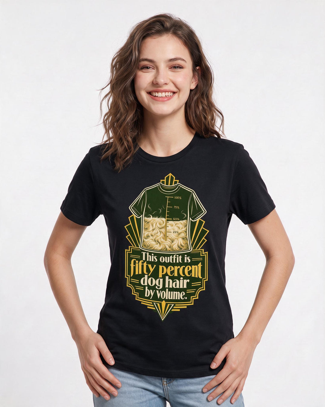 Dog Lover Black T-Shirt for Women – Everyday Expression Graphic Tee product image 1